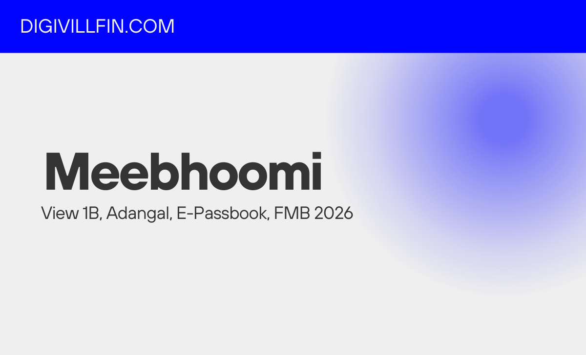 Meebhoomi AP – View 1B, Adangal, E-Passbook, FMB 2026